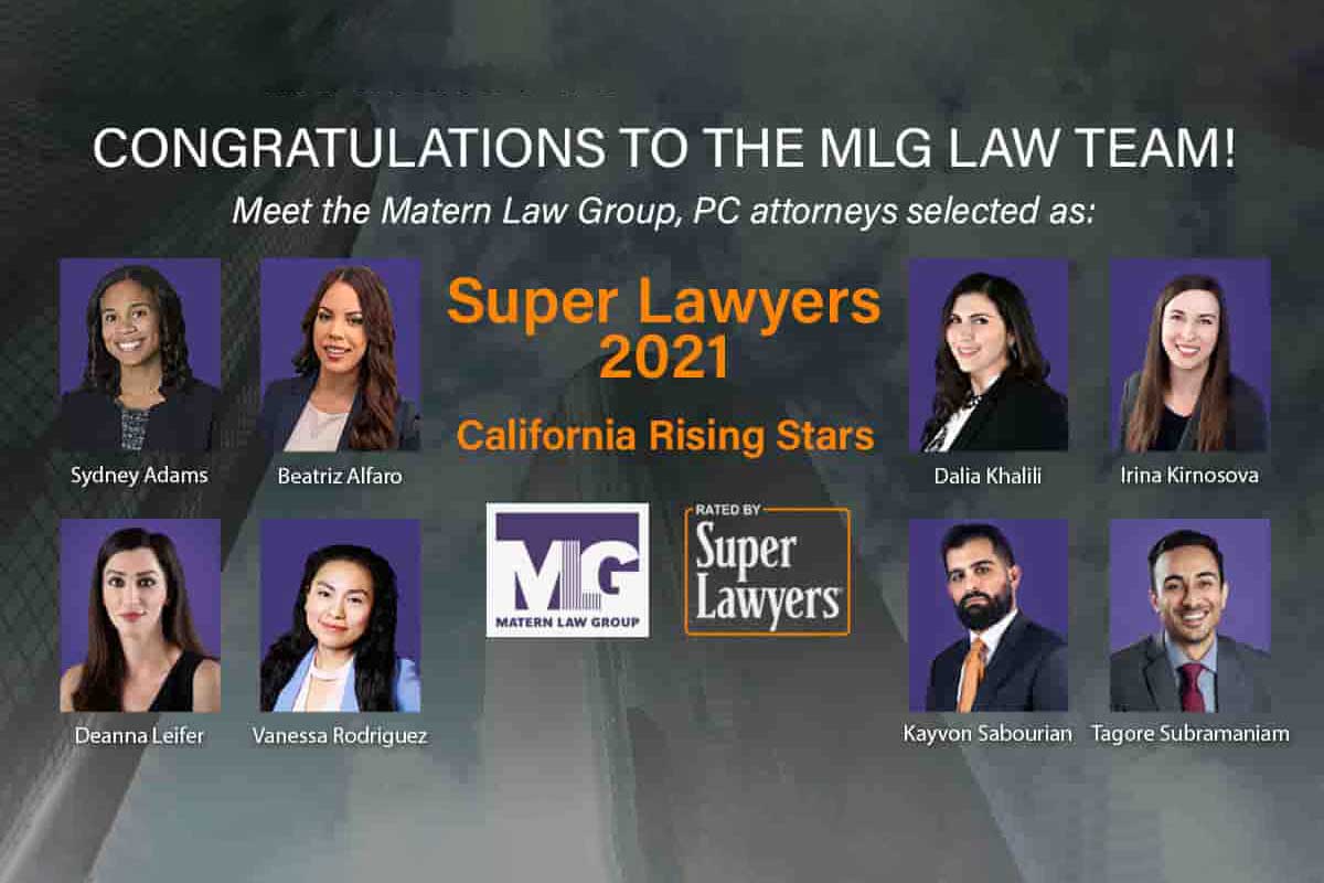Matern Law Group, PC Super Lawyers 2021 California Rising Stars