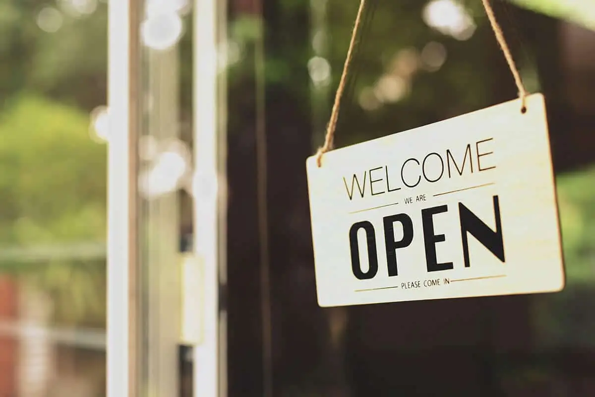 Small Business Owners open sign Small Business Owners